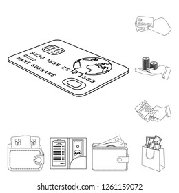 Vector illustration of payment and loan logo. Set of payment and financial stock vector illustration.
