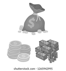 Vector illustration of payment and loan logo. Collection of payment and financial stock symbol for web.