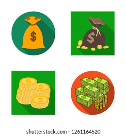 Vector illustration of payment and loan sign. Set of payment and financial vector icon for stock.