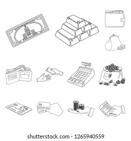 Vector illustration of payment and loan sign. Collection of payment and financial vector icon for stock.