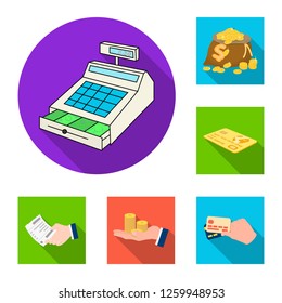 Vector illustration of payment and loan symbol. Collection of payment and financial vector icon for stock.