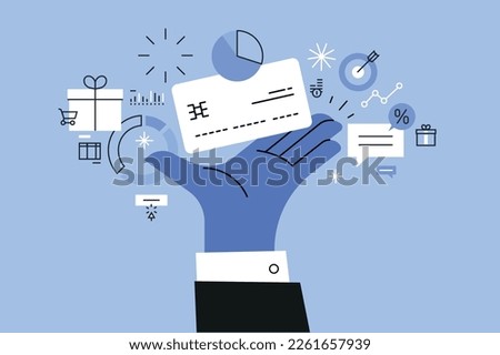 Vector illustration of payment method, finance, banking, accounting. Creative concept for web banner, social media banner, business presentation, marketing material.