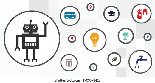 ilustración vectorial de pago para utilidades servicio robot automatizado inteligencia artificial en gastos de administración