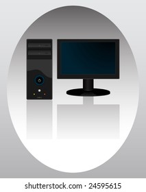 Vector illustration of PC. To see similar please visit my gallery.