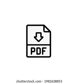 Icono de imagen vectorial de pdf