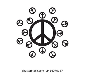 Vector illustration of peace mark. Peace symbol vector icon