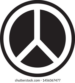 Vector illustration of a peace sign icon