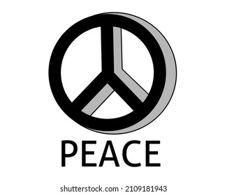 Vector illustration of peace sign. Peace logo vector.
