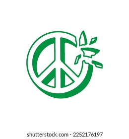 vector illustration of peace symbol