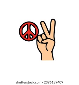Vector illustration of peace symbol