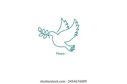 Vector Illustration: Peace Symbol Icon for Harmony and Tranquility