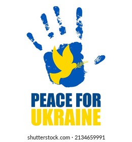 Vector illustration for peace for Ukraine and support for war victims