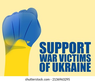 Vector illustration for peace for Ukraine and support for war victims