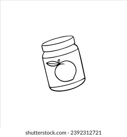 vector illustration of peach bottle