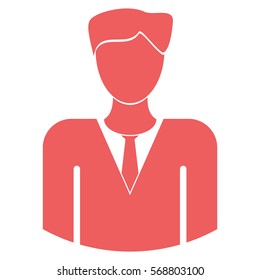 Vector Illustration of Peach Gentle Man Icon
