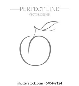 Vector Illustration of a peach Icon