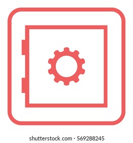 Ilustración vectorial del icono de dispositivos de seguridad Peach

