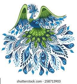 Vector illustration of peacock 