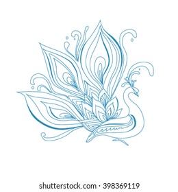 Vector illustration of peacock for your design
