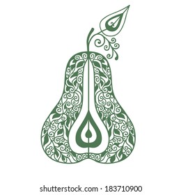 Vector illustration of pear