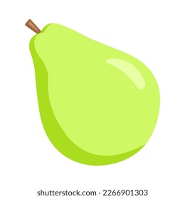 Vector illustration of the pear cartoon