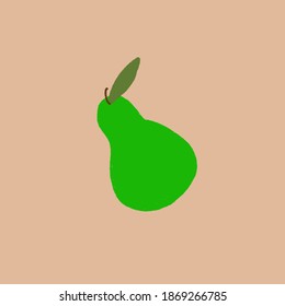 vector illustration of a pear fruit