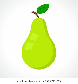 Vector Illustration of Pear Fruit Food Object