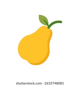 Vector illustration of an pear fruit on a white background