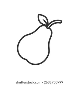 Vector illustration of an pear fruit on a white background