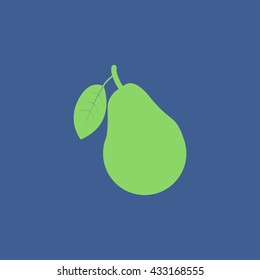 Vector Illustration of a Pear Icon. Flat design style eps 10