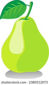 vector illustration of an pear on white paper ready to be served for body fitness and health this vector is good for posters, logos, covers and image 
