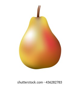 Vector illustration of a pear on a white background