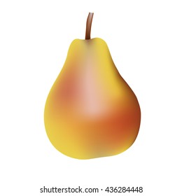 Vector illustration of a pear on a white background