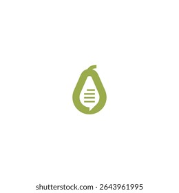 vector illustration of pear review