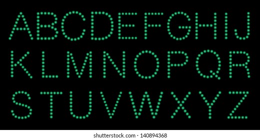 Vector illustration of a pearl alphabet.