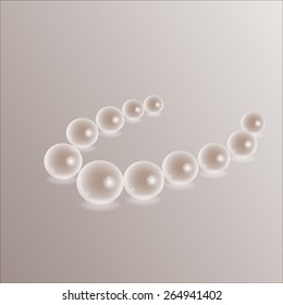 Vector illustration of a pearl necklace