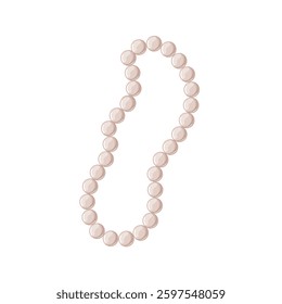 A vector illustration of a pearl necklace, symbolizing elegance and traditional Vietnamese jewelry.