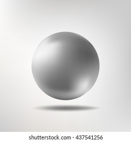 Vector illustration of pearl shape realistic ball. Easy to edit and use.