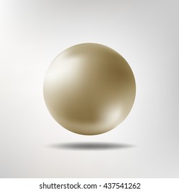 Vector illustration of pearl shape realistic ball. Easy to edit and use.