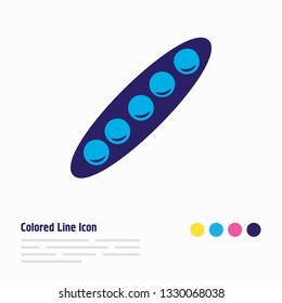 Vector illustration of peas icon colored line. Beautiful food element also can be used as legume icon element.