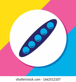 Vector illustration of peas icon colored line. Beautiful food element also can be used as legume icon element.