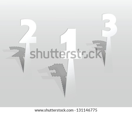 Vector illustration of pedestal stickers
