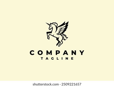 Vector illustration of Pegasus Logo Design