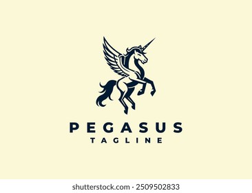 Vector illustration of Pegasus Logo Design