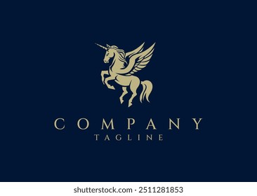 Vector illustration of Pegasus Logo Design