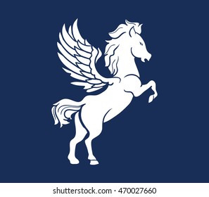 A vector illustration of Pegasus silhouette