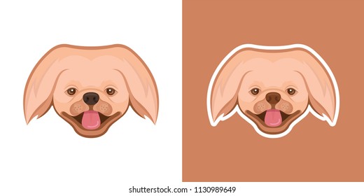 Vector illustration of Pekingese.