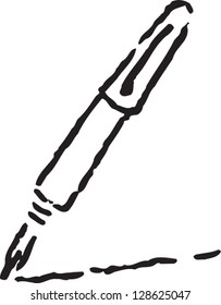 Vector illustration of a pen
