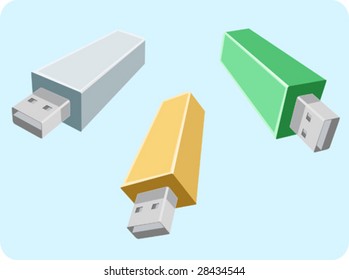 Vector Illustration of Pen Drive.