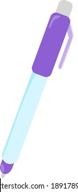 Ilustración vectorial de una pluma con colores elegantes